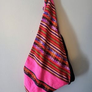 Crossbody Boho Sling Bag Bohemian Ethnic Native Hippie Beach Hobo Zippered NWOT